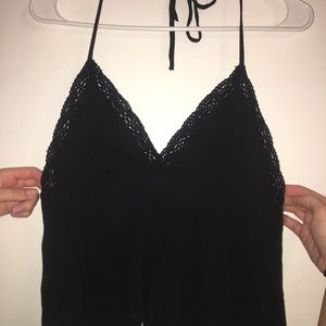 NWT AE Black Halter Top